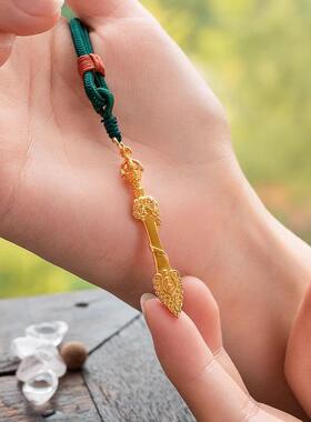 藏式纯银狮头文殊剑情侣款吊坠