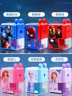 Disney迪士尼转笔刀女孩铅笔机刨削笔器旋钻卷笔刀手动手摇削笔刀鲍比儿童小学生男孩修绞笔刀自动进铅