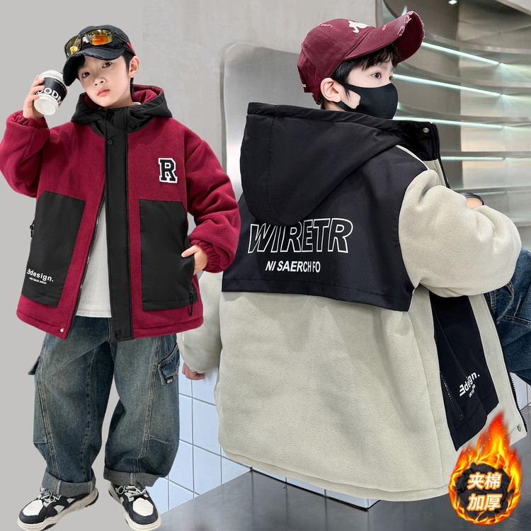 男童奥粒绒外套棉服男孩洋气棉袄