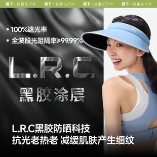 蕉下女士黑胶空顶帽登山太阳帽旗舰正品户外服饰配件BM519