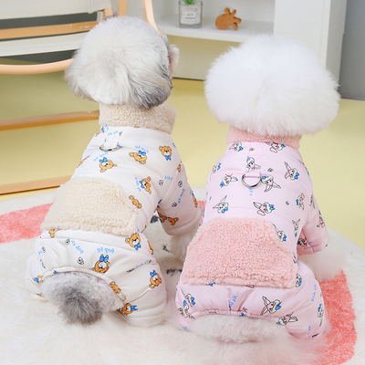 狗狗毛衣服冬装加厚保暖四腿棉衣