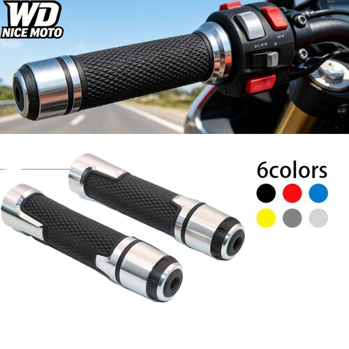 WD NICE MOTO 高端铝合金摩托车赛车街车手把套防滑橡胶CNC把套