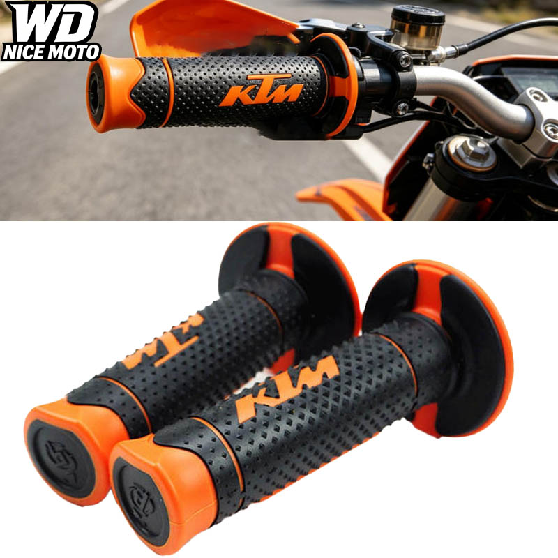 WD NICE MOTO高质量摩托车手把套防滑减震橡胶把套橙黑色握把套