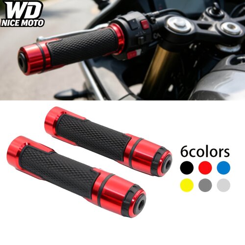 WD NICE MOTO 高端铝合金摩托车赛车街车手把套防滑橡胶CNC把套