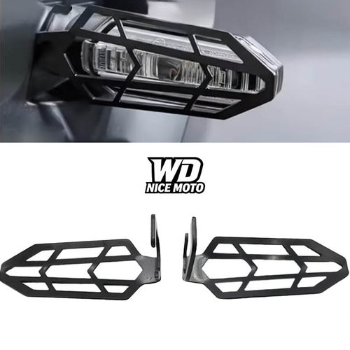 WD NICE MOTO摩托车赛车通用转向灯保护罩配件铝合金转向灯防护罩