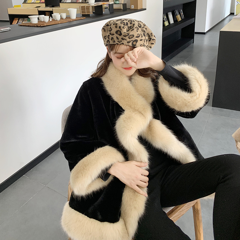 新款常规兔毛皮草淑女风保暖