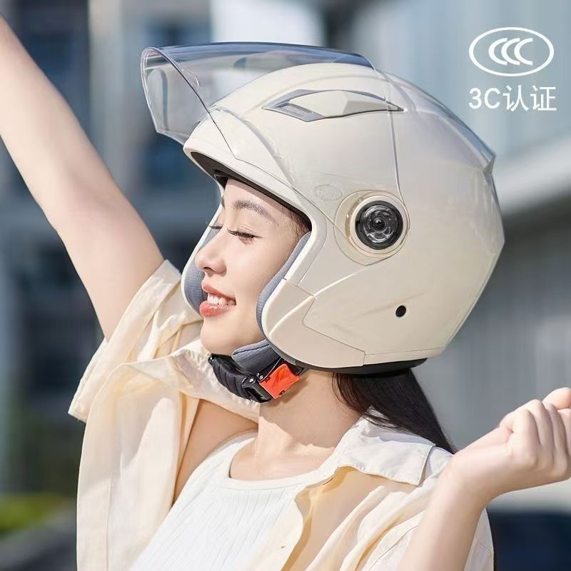 国标电动车认证冬季保暖头盔