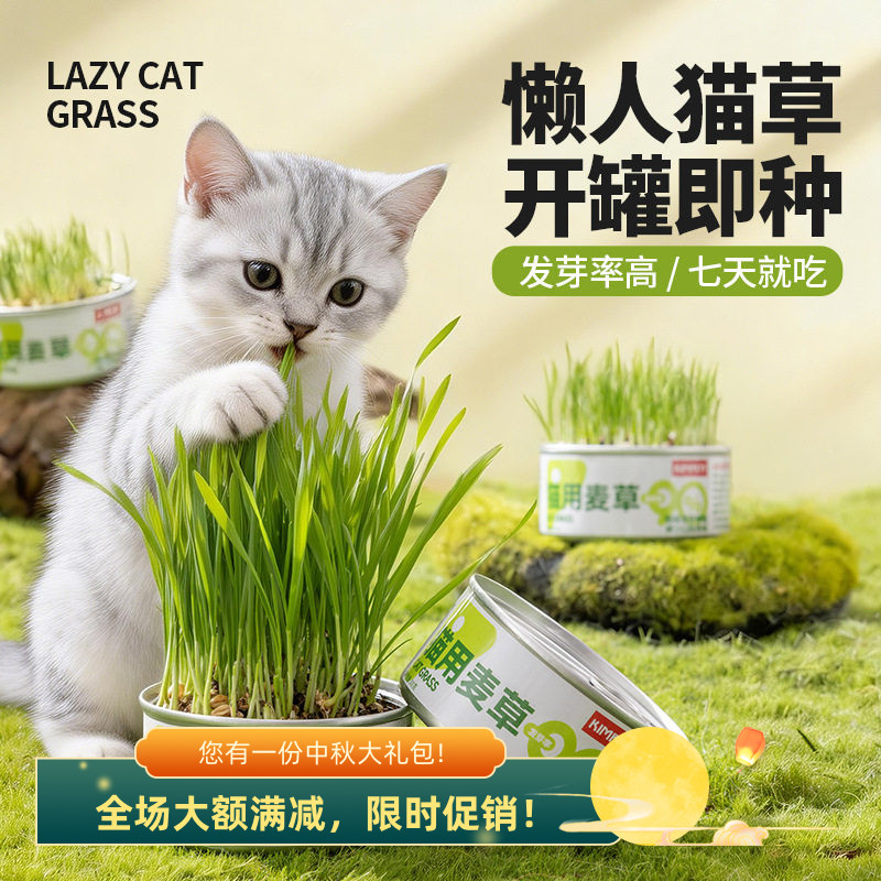 2026新款宠物猫草种植盒水培猫零食罐