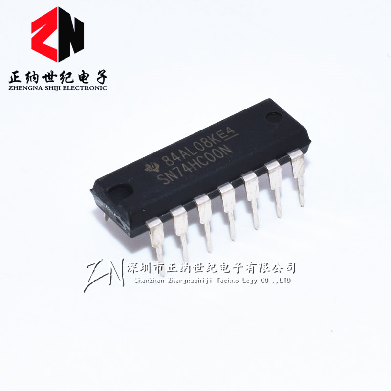 直插 SN74HC00N 74HC00 四2输入与非门 DIP14 进口全新原装
