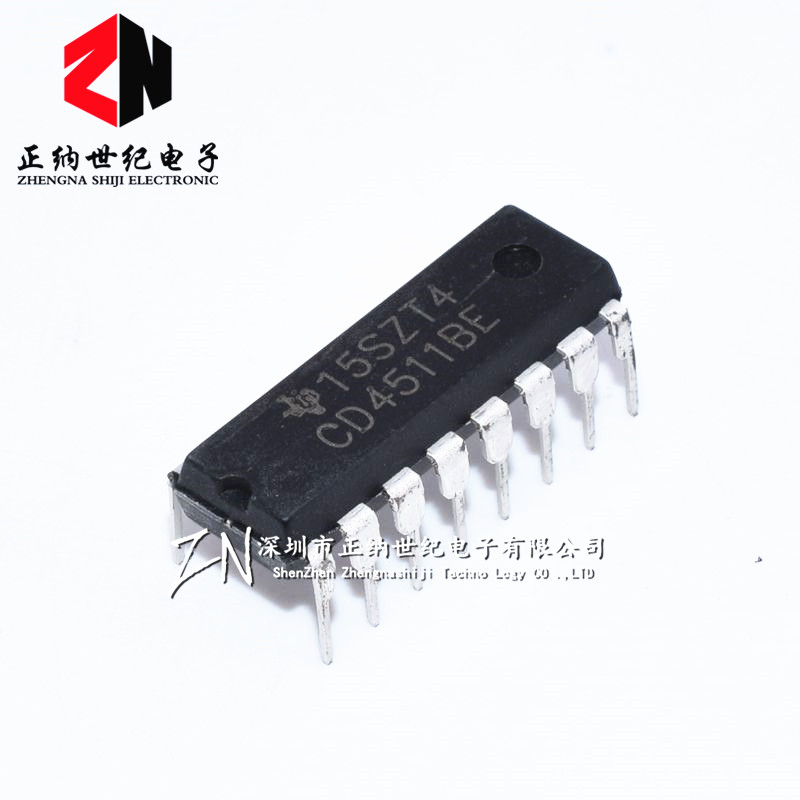 直插 HEF/CD4511BE/HCF4511/BCD码-七段码转换驱动器 DIP-16