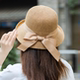 太阳帽女夏季 防晒遮阳帽子甜美渔夫帽透气蕾丝蝴蝶结大帽檐草帽女