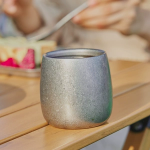 [户外露营水杯便携咖啡杯高颜值复古小杯子野餐杯304不锈钢双层杯]