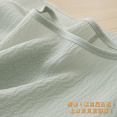捡漏！100%纯真丝~太凉快太舒适！桑蚕丝T恤女短袖上衣显瘦遮肉夏