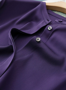 这颜色一看就是外单大牌！非常高及！重磅桑蚕真丝衬衫女欧美尾货