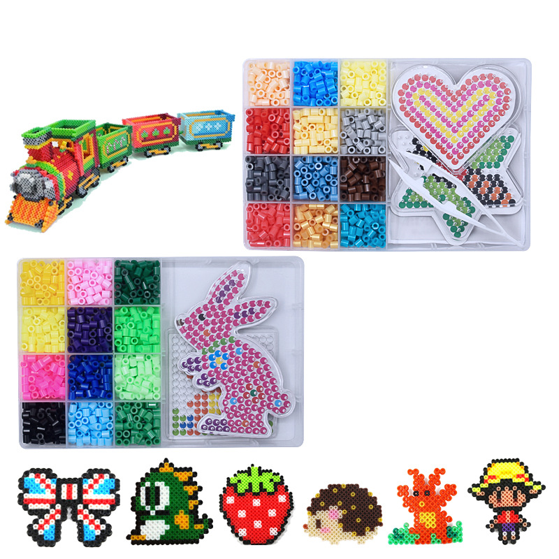 5mm24色拼拼豆豆模版套装补充包
