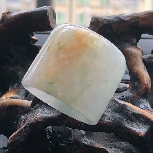 缅甸天然翡翠A货22号扳指/戒指