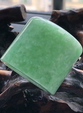 自然光实物拍/缅甸天然翡翠A货圈口20.8mm25号扳指戒指36.01g指环