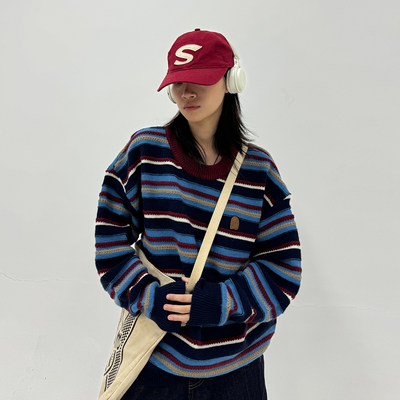 简约休闲日系休闲风套头针织衫