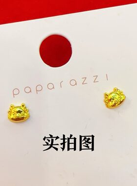 呆呆龙耳钉女网红同款越南沙金十