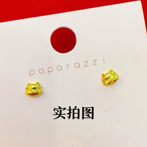 呆呆龙耳钉女网红同款越南沙金十