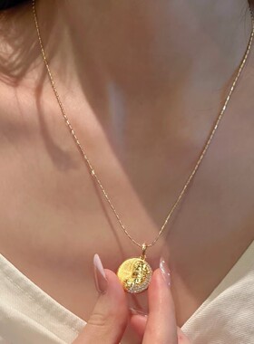 新中式古法金色拉丝中古风点钻碎