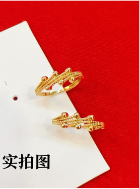 黄金色戒指沉鱼落雁金色多层圆珠