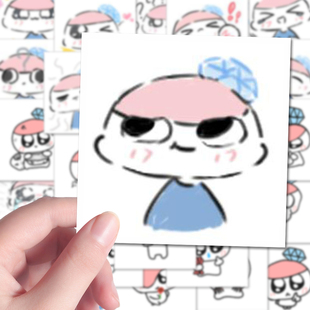 96贴seventeen克拉蹦蹦表情包贴纸装饰周边DIY物料手账防水手账贴