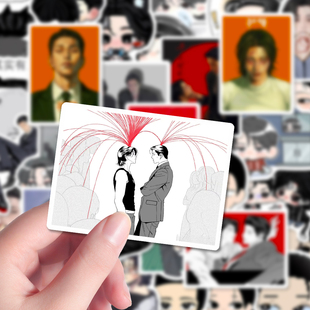 118贴主的和平贴纸爆款二次元高颜值帅气安和平主仁哲防水贴画ins