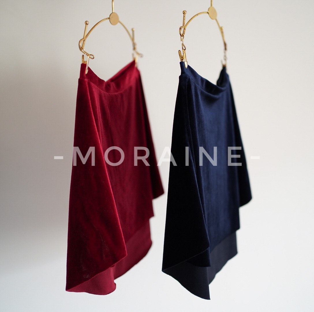 moraine梦莲芭蕾秋冬成人前短后长修身包臀丝绒练功基训短裙