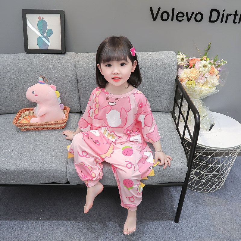 韩国女童春季连体睡衣婴儿薄款睡袋儿童莫代尔宝宝春夏空调家居服