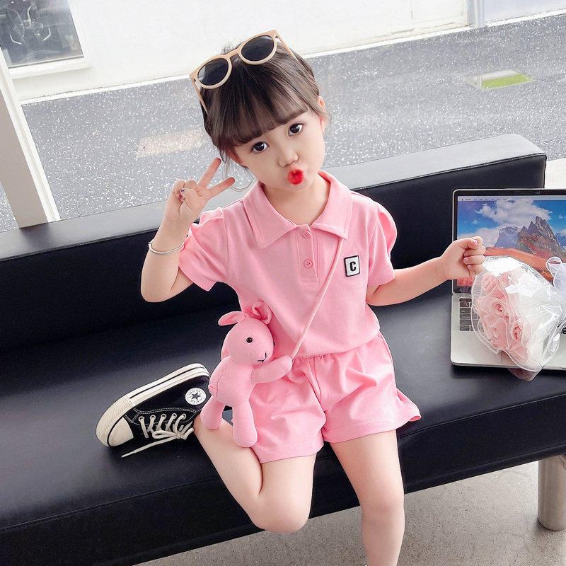 法国DiAY女童夏装套装儿童夏季2024新款女宝宝洋气夏天短袖两件套