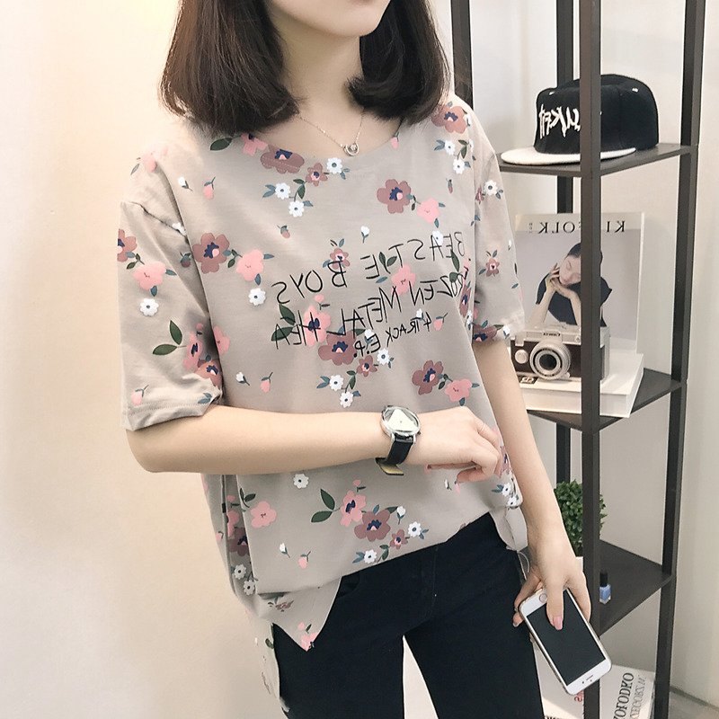 短袖女2018新款韩版宽松t恤女上衣学生ulzzang百搭大码夏装上衣潮