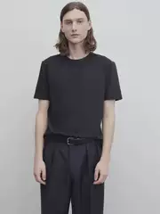 Row Style 25Ss Luke Short-Sleeve Minimalist Back-Stitched Organic Cotton Crew Neck Basic Versatile Old Money Style T-Shirt