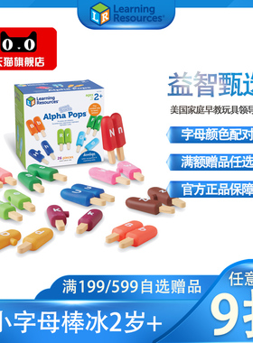 美国进口LR大小写字母配对棒冰过家家早教认知玩具英语启蒙