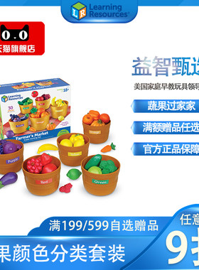 美国LR蔬菜水果仿真玩具益智启蒙