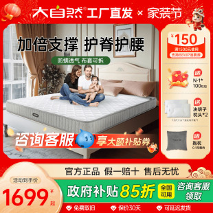 大自然棕垫床垫硬垫山棕棕榈偏硬床垫护腰护脊厚20cm榻榻米定制A6