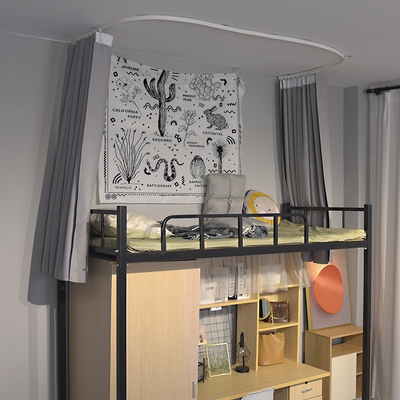 黏贴式U型轨道床帘遮光