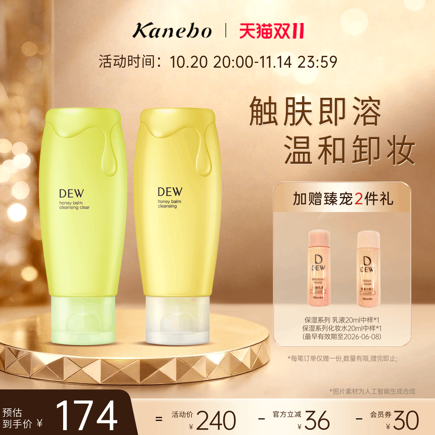 Kanebo/嘉娜宝朵雾甜香/清爽卸妆蜜清洁面部温和卸妆女官方正品