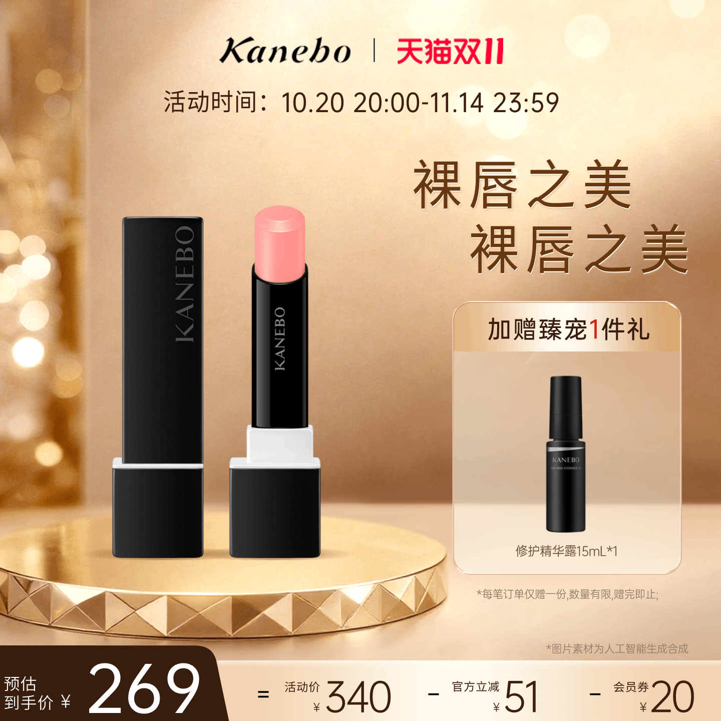 佳丽宝融泽淡彩护唇膏