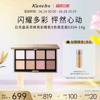 Kanebo佳丽宝LUNASOL灵眸亮彩眼影8色限定版EX04粉紫调精致眼妆