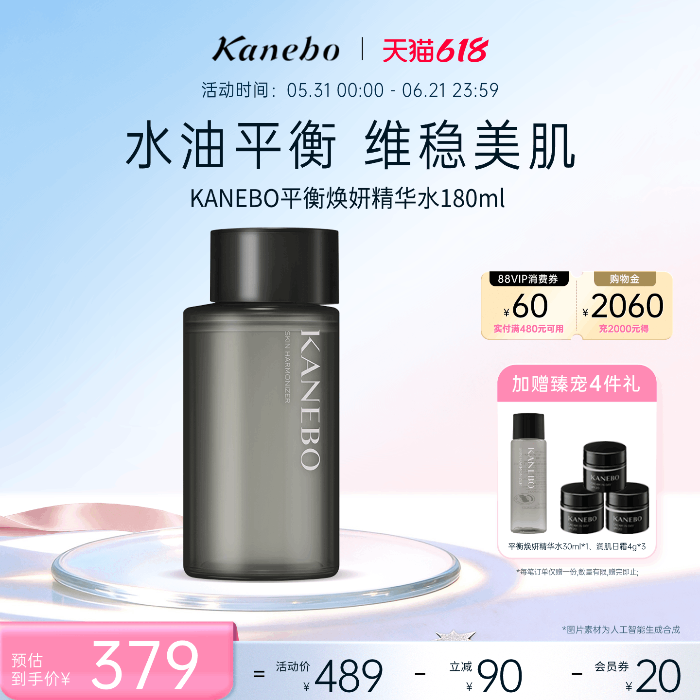 Kanebo嘉娜宝平衡焕妍精华水补水保湿滋润锁水爽肤平衡水