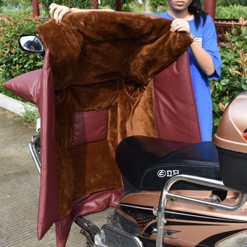 适用本田pu皮革加绒电动车挡风被