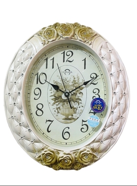 欧式轻奢创意静音挂钟客厅家用时尚挂钟表简约家用石英钟