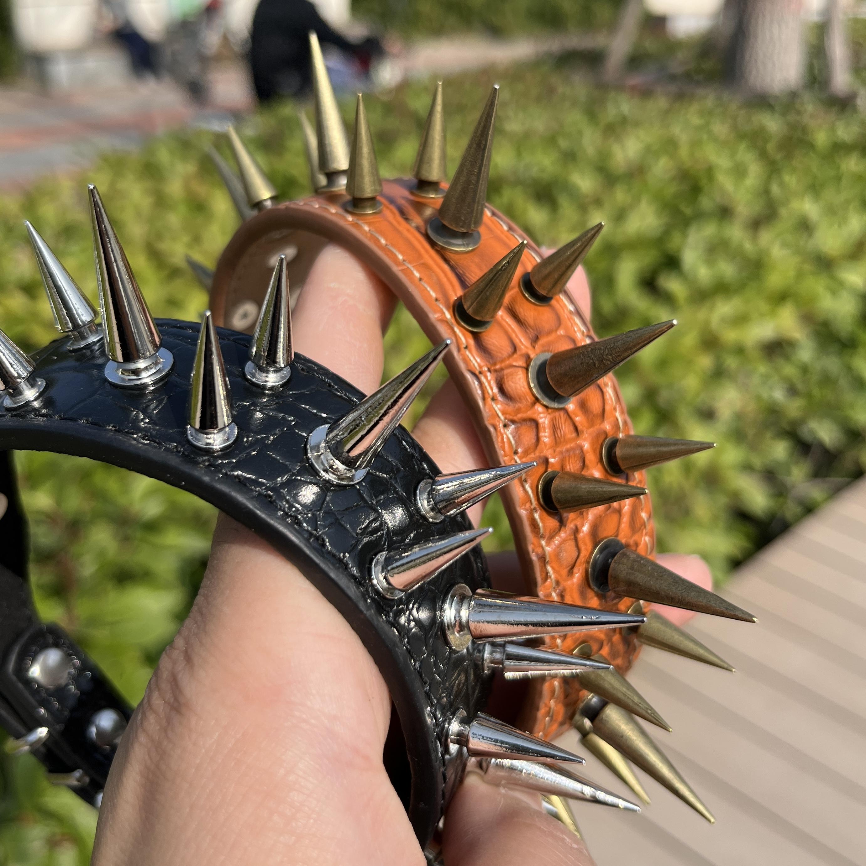 小型犬尖钉项圈防咬脖子