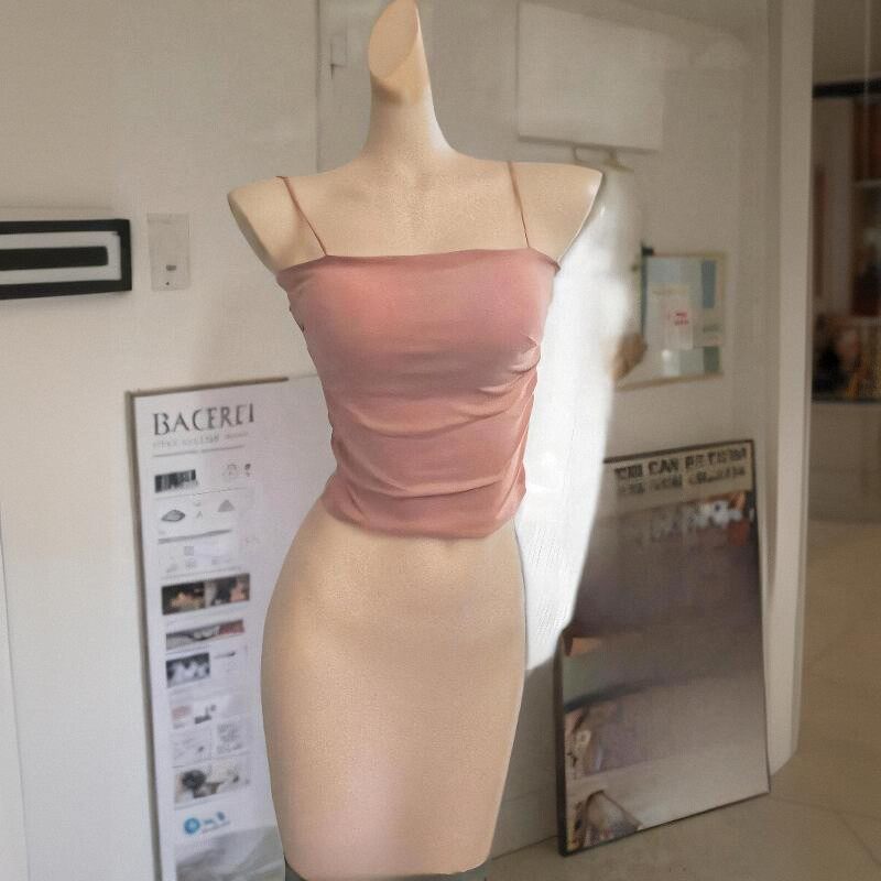 图图小有名气的纯欲粉色细吊带背心外穿带胸垫美背修身长款上衣,女装/女士精品,背心吊带,淘宝优惠券,粉丝福利购,淘宝优惠卷