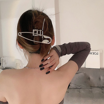 ins超大个性夸张发夹银色别针