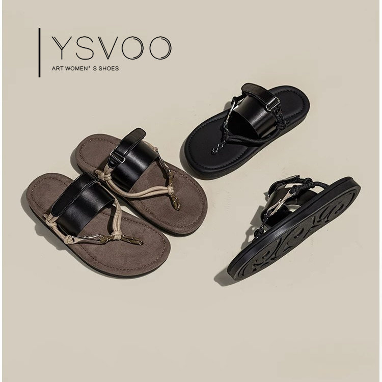 YSVOO【法式】夏季女鞋2026新款今年流行爆款平底沙滩凉拖鞋外穿