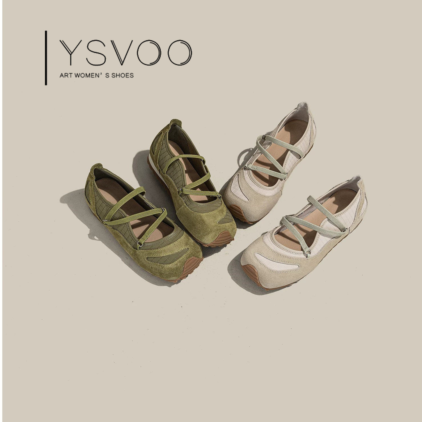 YSVOO【法式】夏季女鞋2026新款交叉绑带玛丽珍复古文艺芭蕾舞鞋