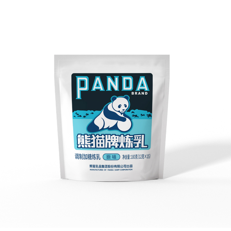 熊猫牌12g炼乳自立袋咖啡伴侣