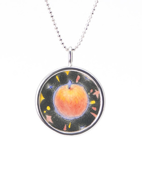 手绘吊坠项链 女文艺复古锁骨链 多图可选 圆形/方形吊坠 |画珐琅